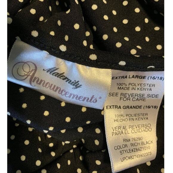 Announcements Maternity Top Women's Size Extra Large Polka Dot Wrap V-Neckline - Picture 6 of 6